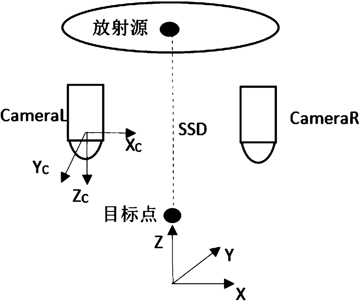 Binocular distance measurement device and method, and accelerator radiotherapy system comprising the same