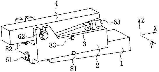 Six-direction adjusting supporting device used for assembling steam turbine stator part