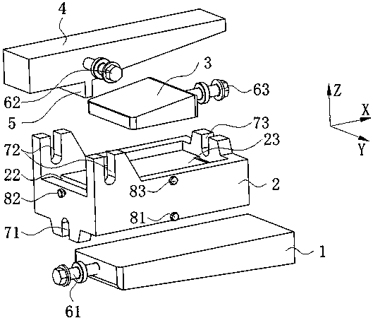 Six-direction adjusting supporting device used for assembling steam turbine stator part