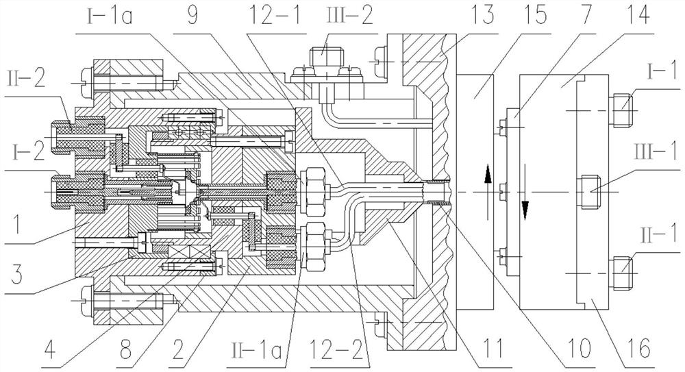 Three-channel broadband coaxial rotary hinge and implementation method thereof