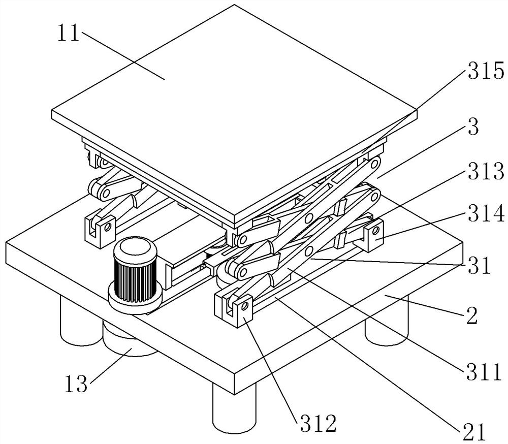 Cam transmission device and application thereof on stage