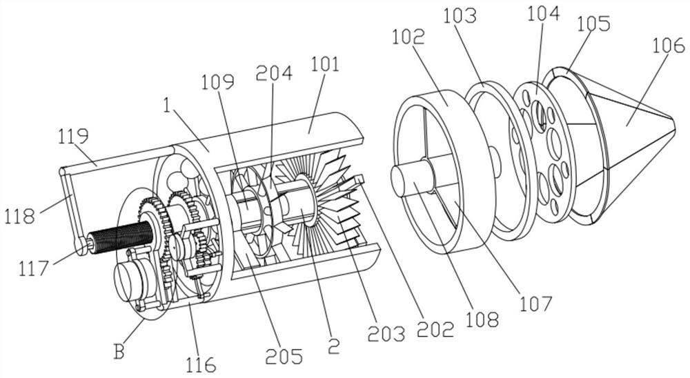 Axial-flow-pump heart assisting device