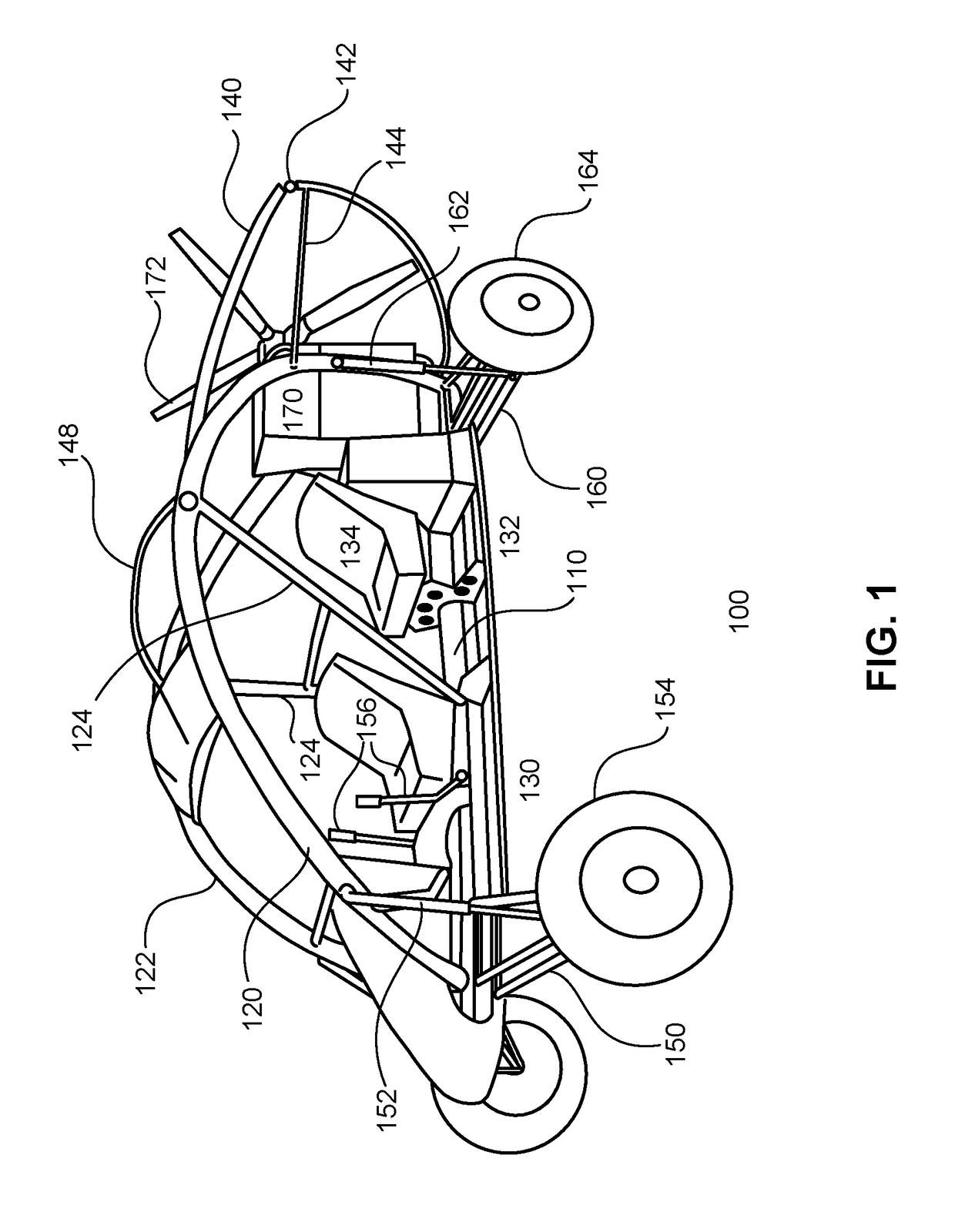 Vehicle with automatically deployable airfoil parachute