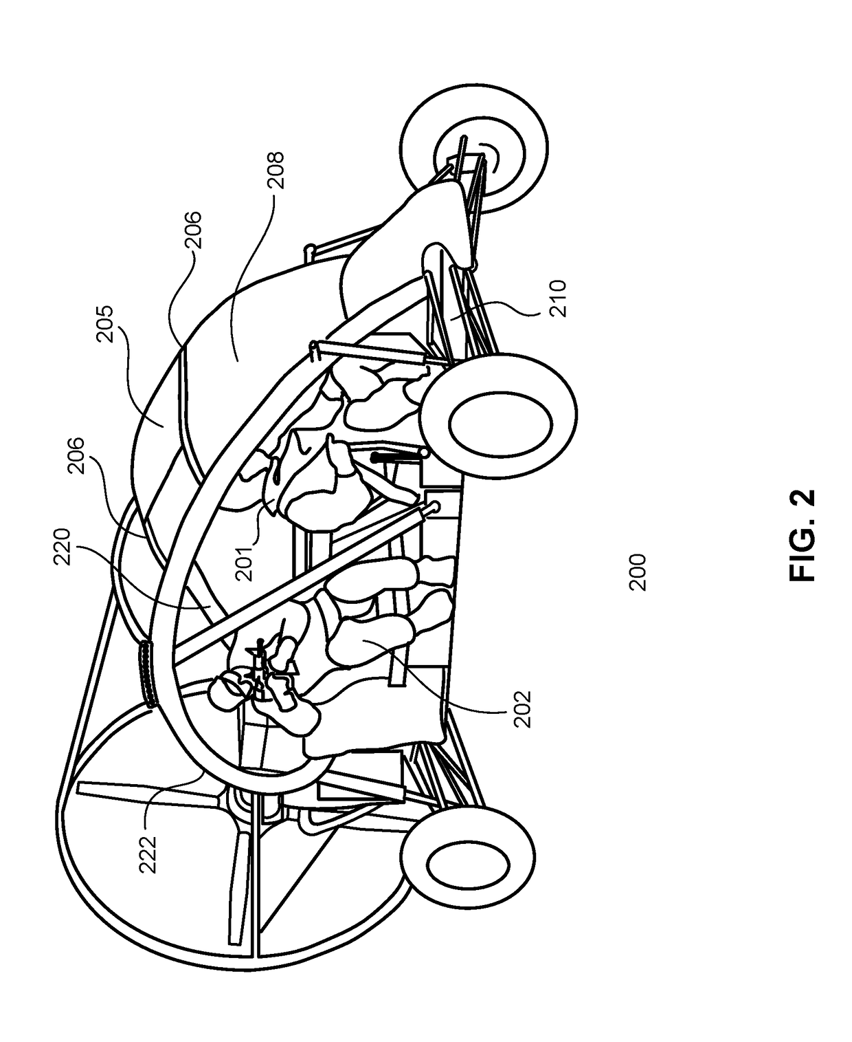 Vehicle with automatically deployable airfoil parachute