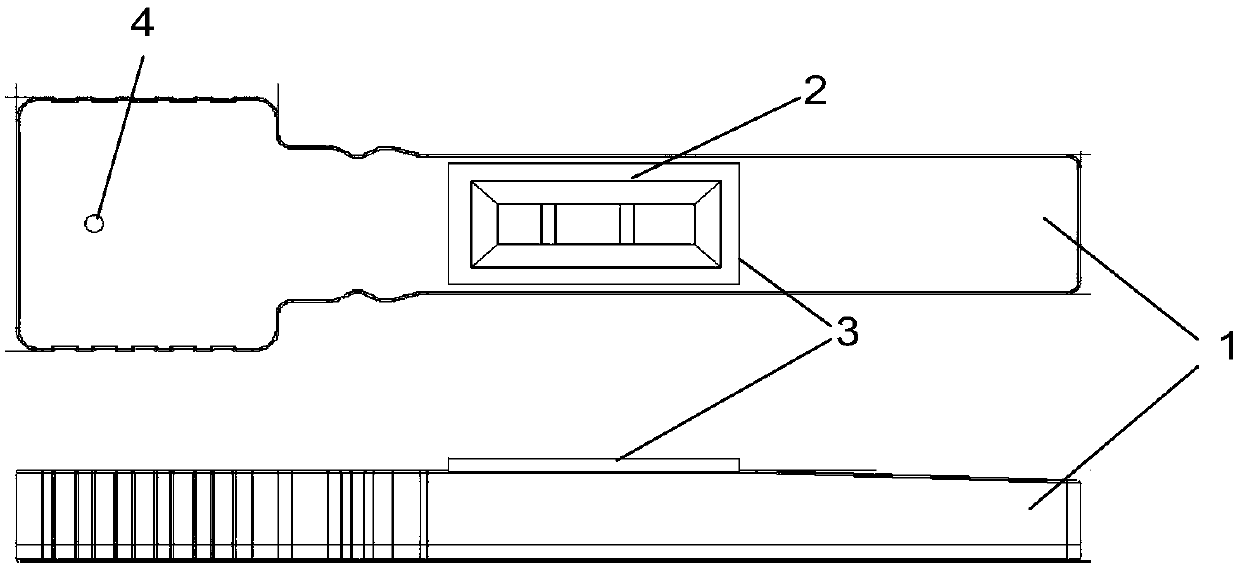 Test card capable of avoiding influence of wet gas on accuracy in test process and application of test card