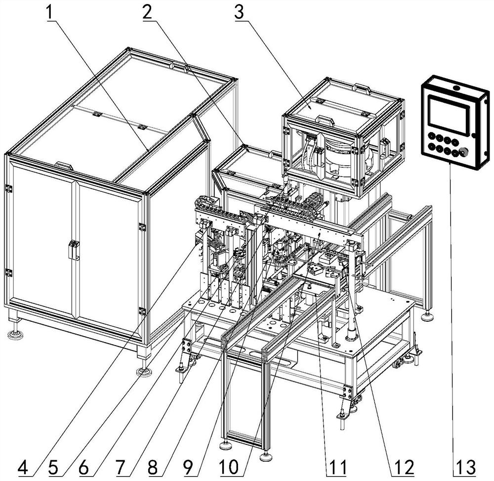 Automatic assembling equipment and assembling method for door lock shell assembly