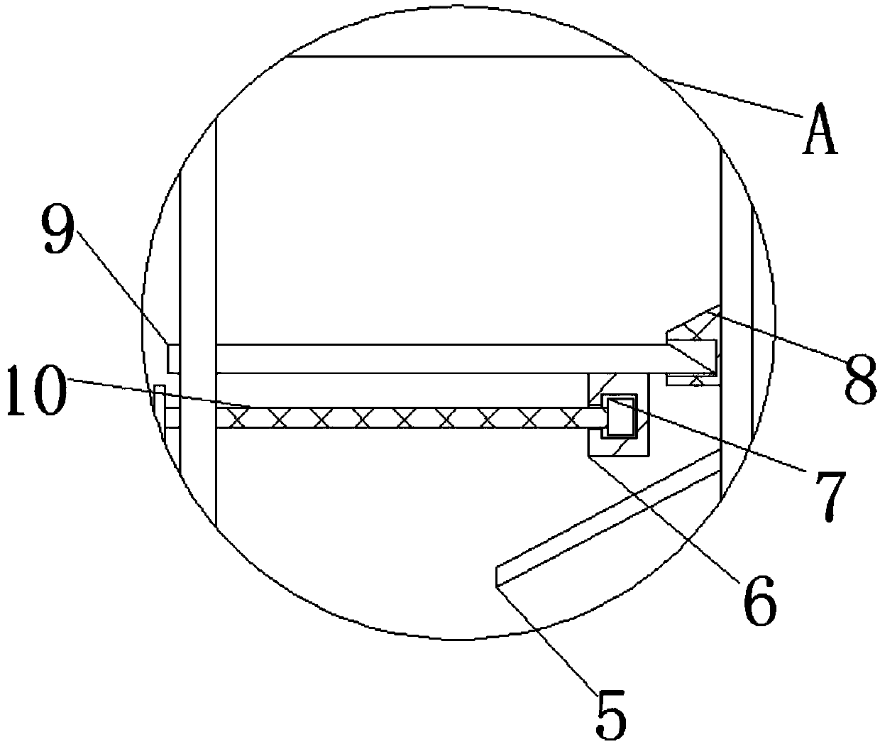 Material feeding pre-crushing device of camellia oleifera oil press