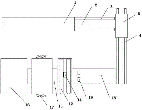 Production line and production process for conveying and packaging of homogenous rolled plastic flooring