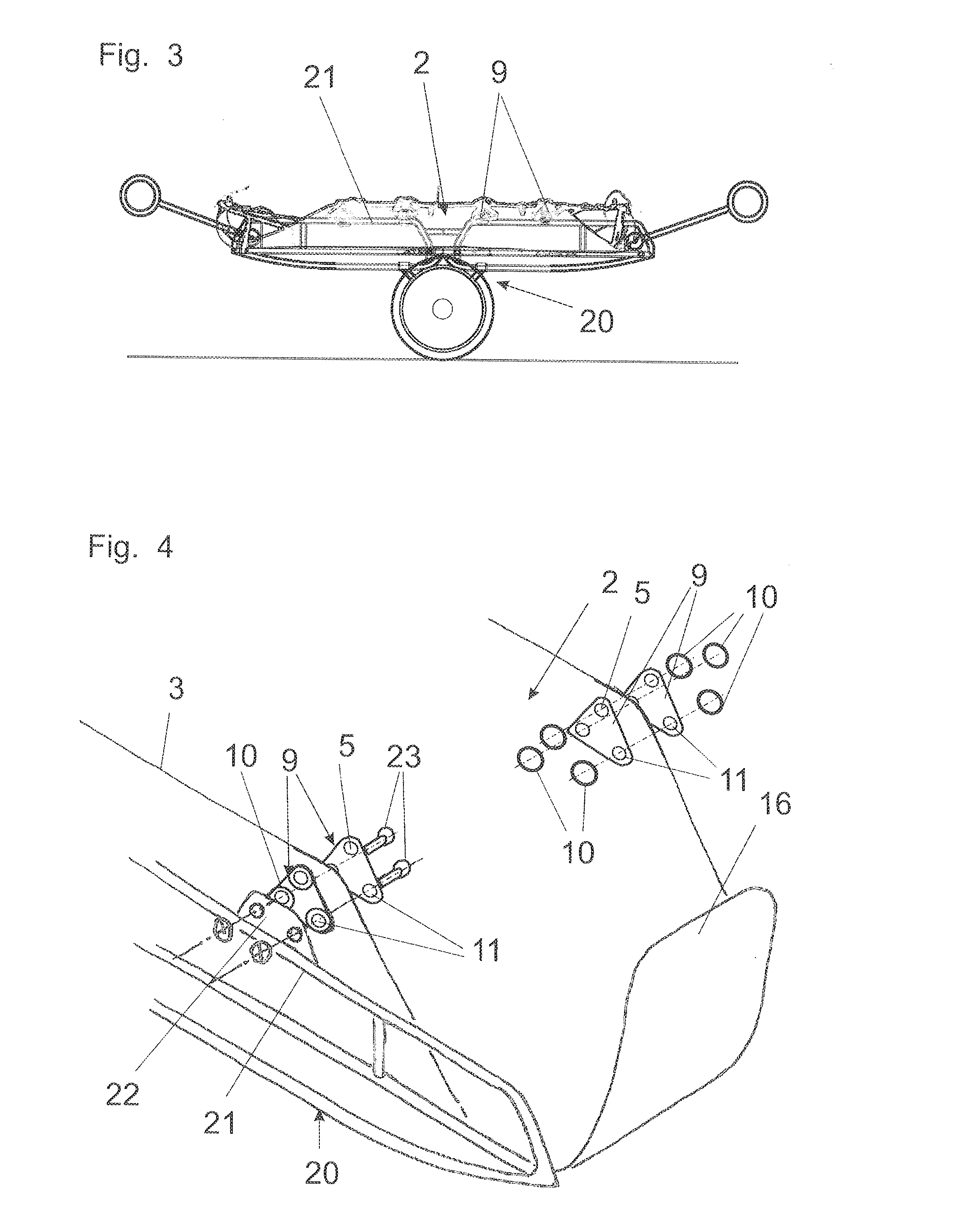 Transport device including a flexible base plate