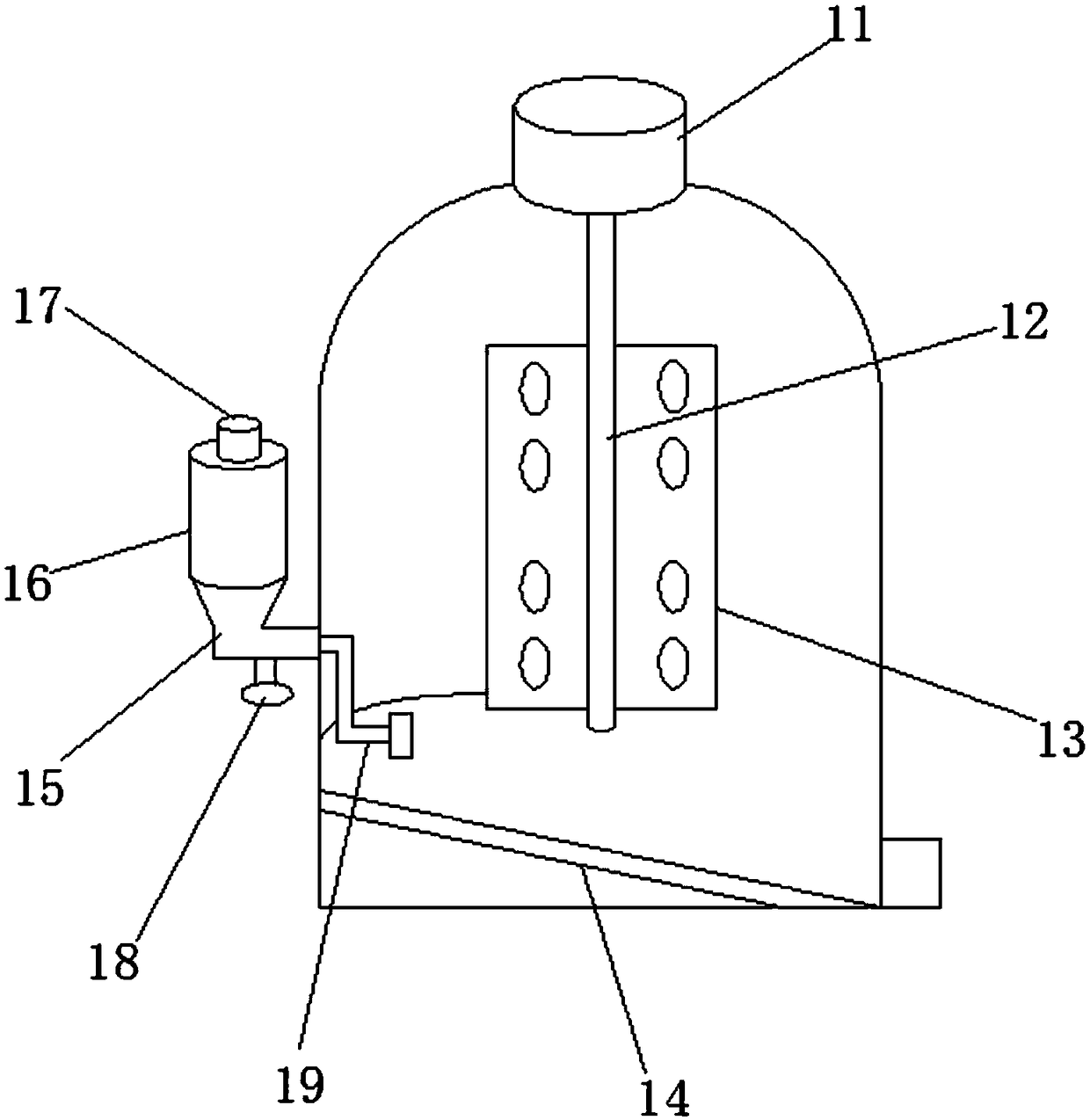 Full-automatic dye mixing device for printing and dyeing mill