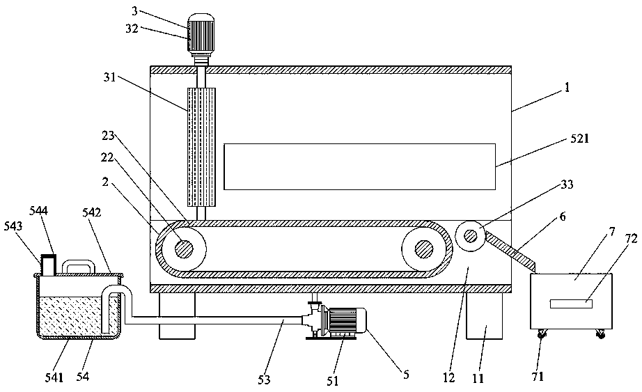 Cleaning device for concrete detection