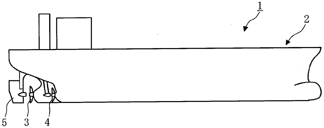 Propulsion device for multi-shaft ship