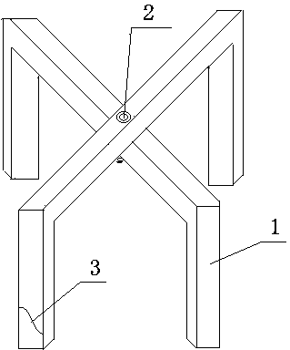 Folding type quilt supporting frame