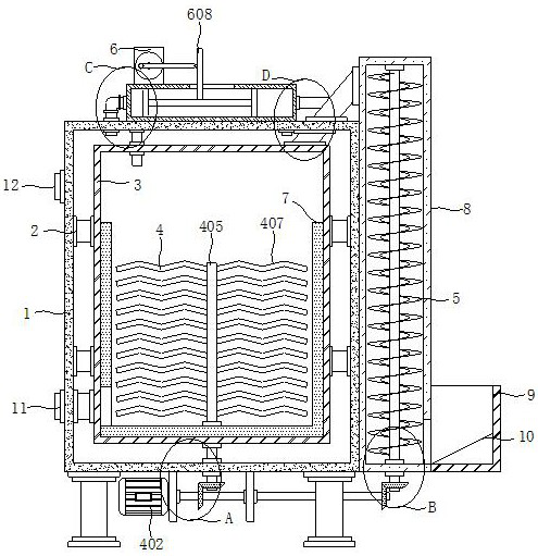 Blending device for notebook computer plastic shell production