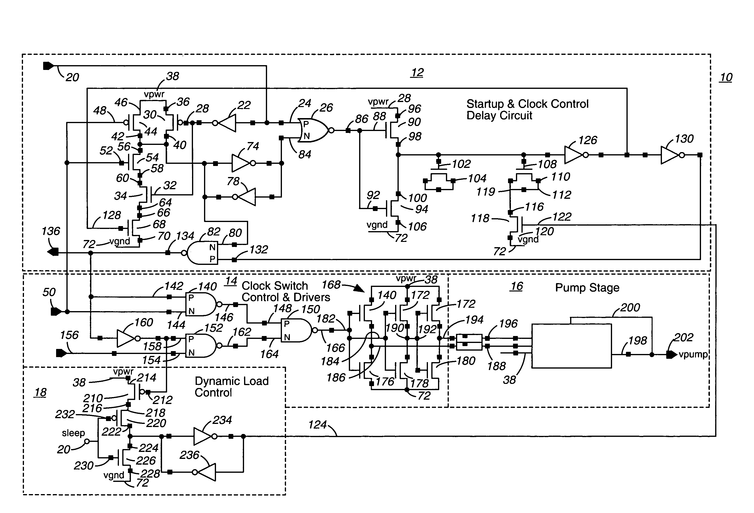 Charge pump control circuit and method