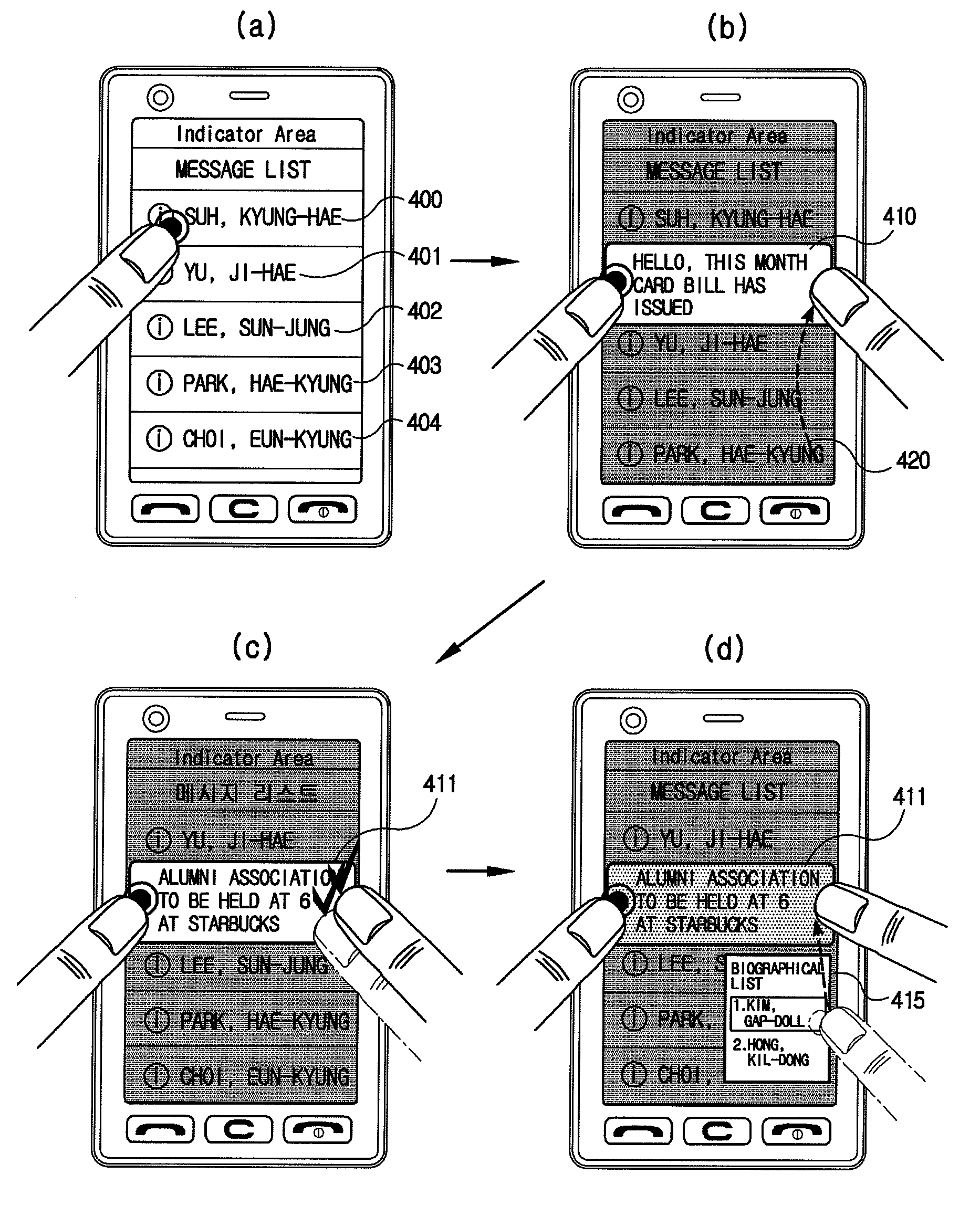 Method for displaying data and mobile terminal thereof