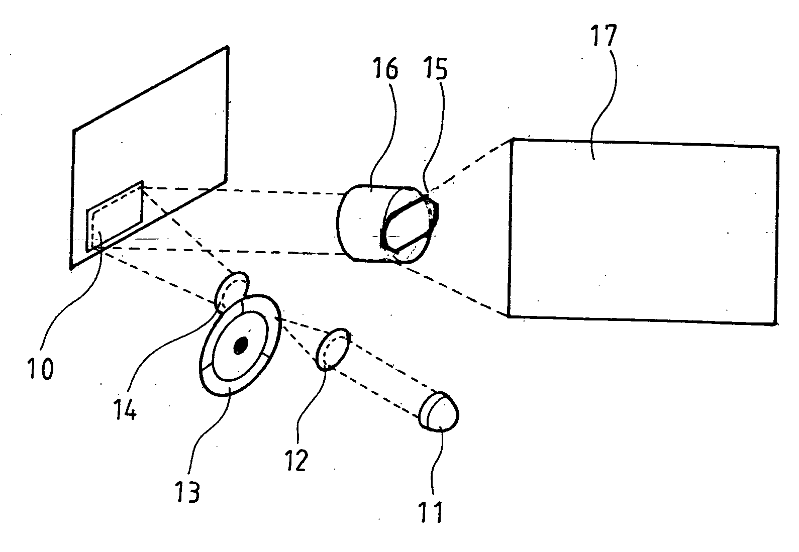 Light leakage preventive structure for front projector