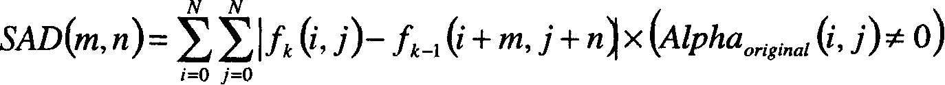 Fast motion assessment method based on object texture