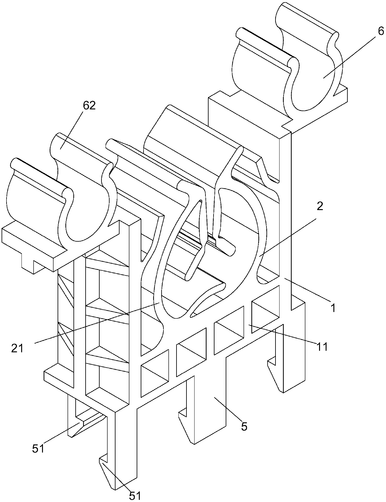 Power battery wiring harness mounting bracket