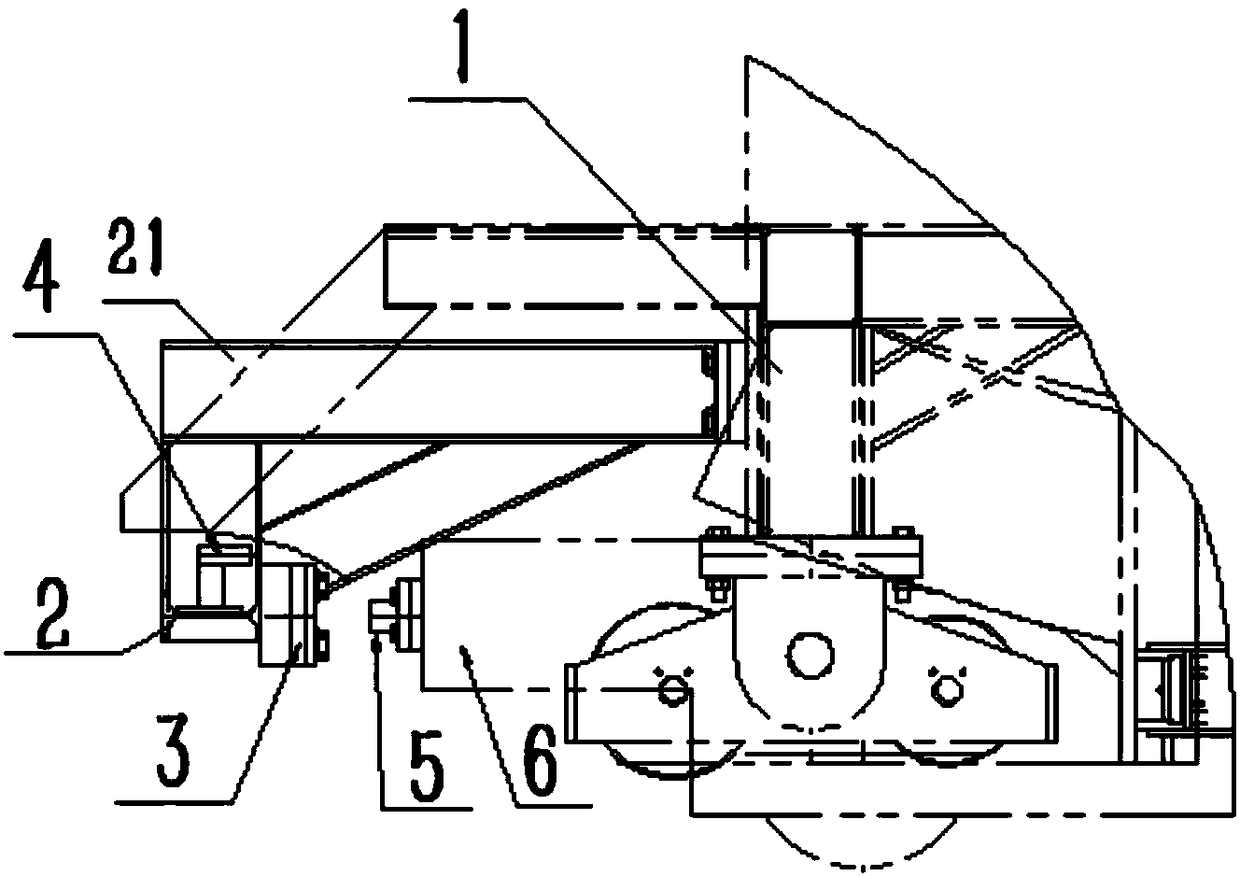 Anti-collision device for shield machine trolley