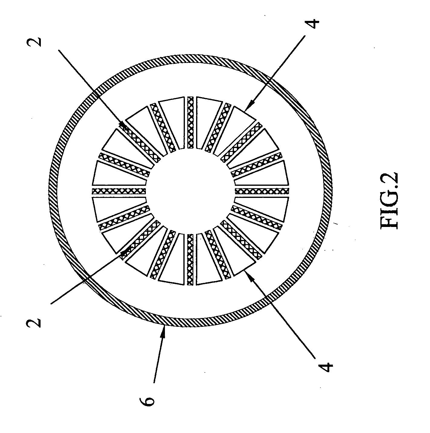 Effective excitation, optical energy extraction and beamlet stacking in a multi-channel radial array laser system