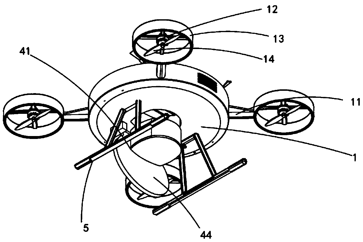 Unmanned aerial vehicle ceiling cleaning device