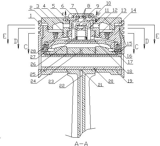 Adaptive variable compression engine piston