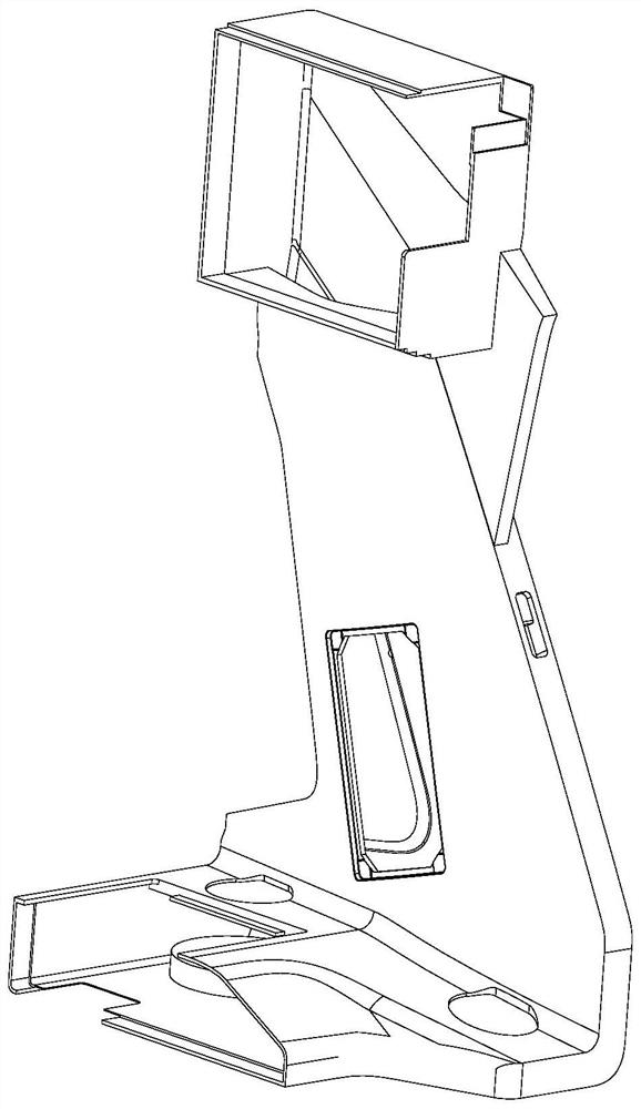 Display and control console support arm and forming method thereof