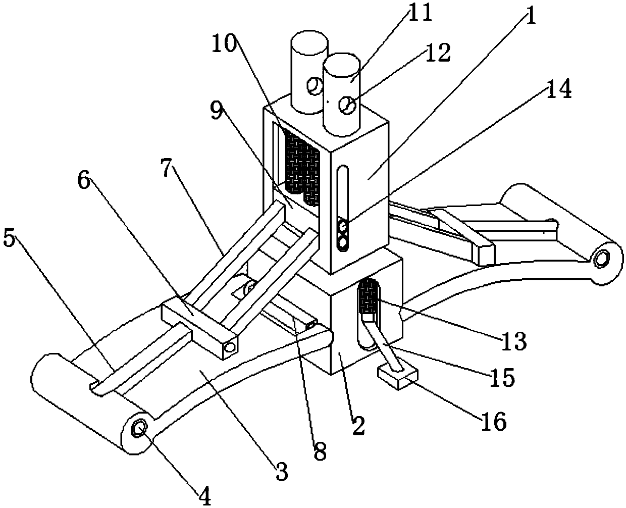 Automatic foot stress balancing device for intelligent robot