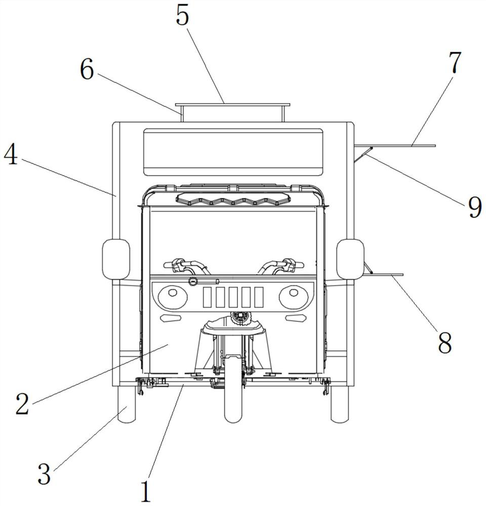 Electric multifunctional catering vending vehicle