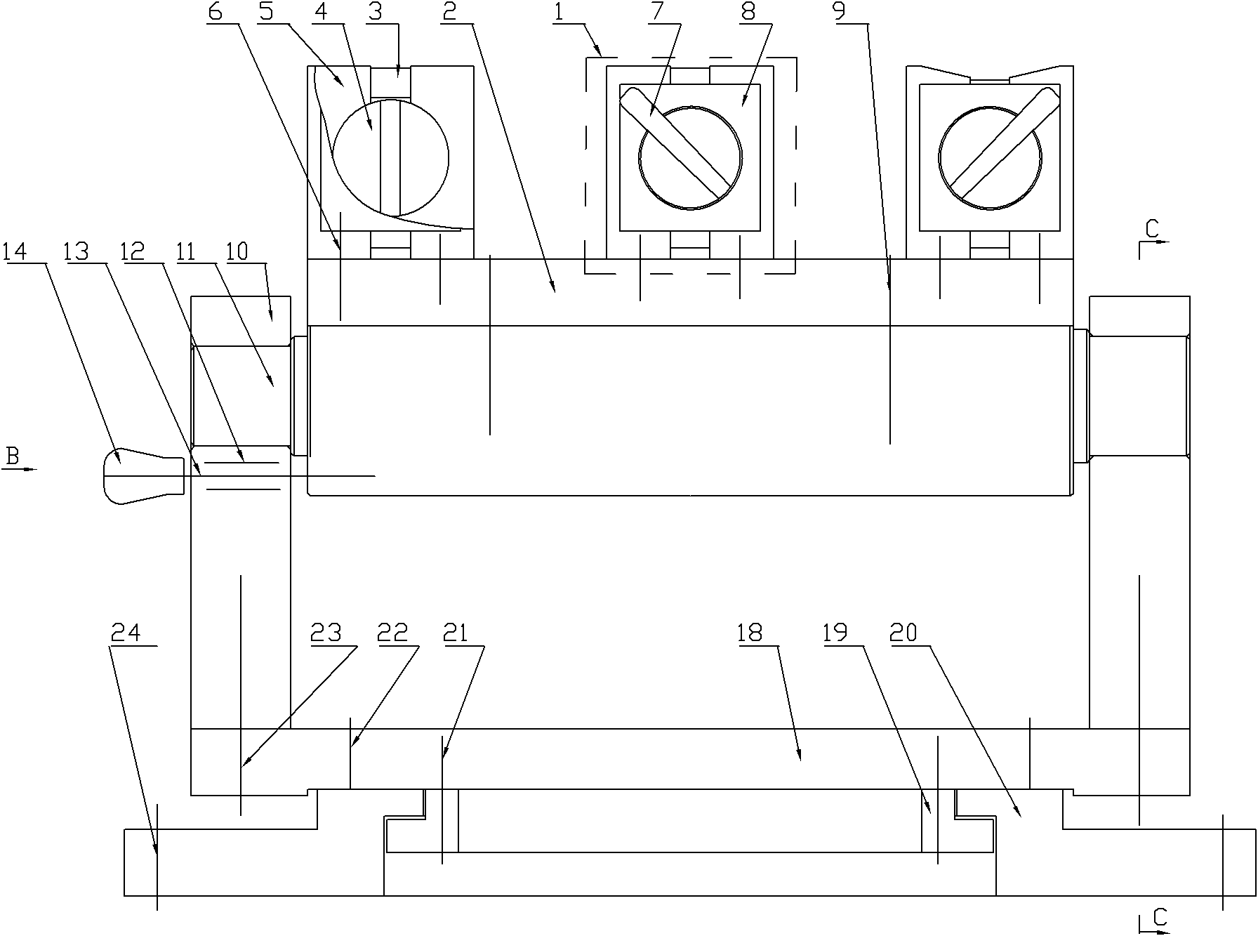 Part polishing magnetic fixture capable of realizing spatial rotation