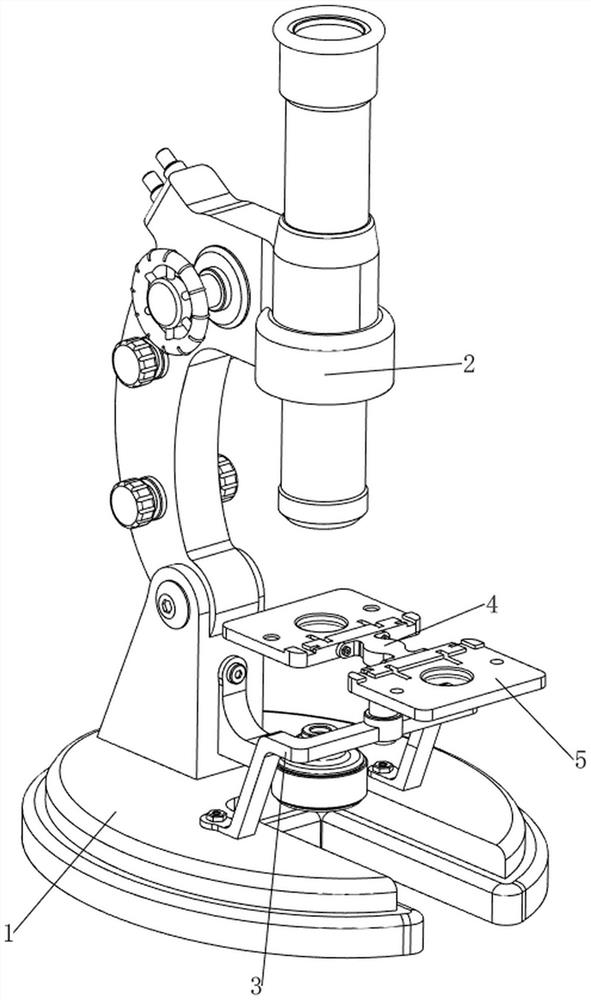 Device convenient for placing slide on electric microscope platform