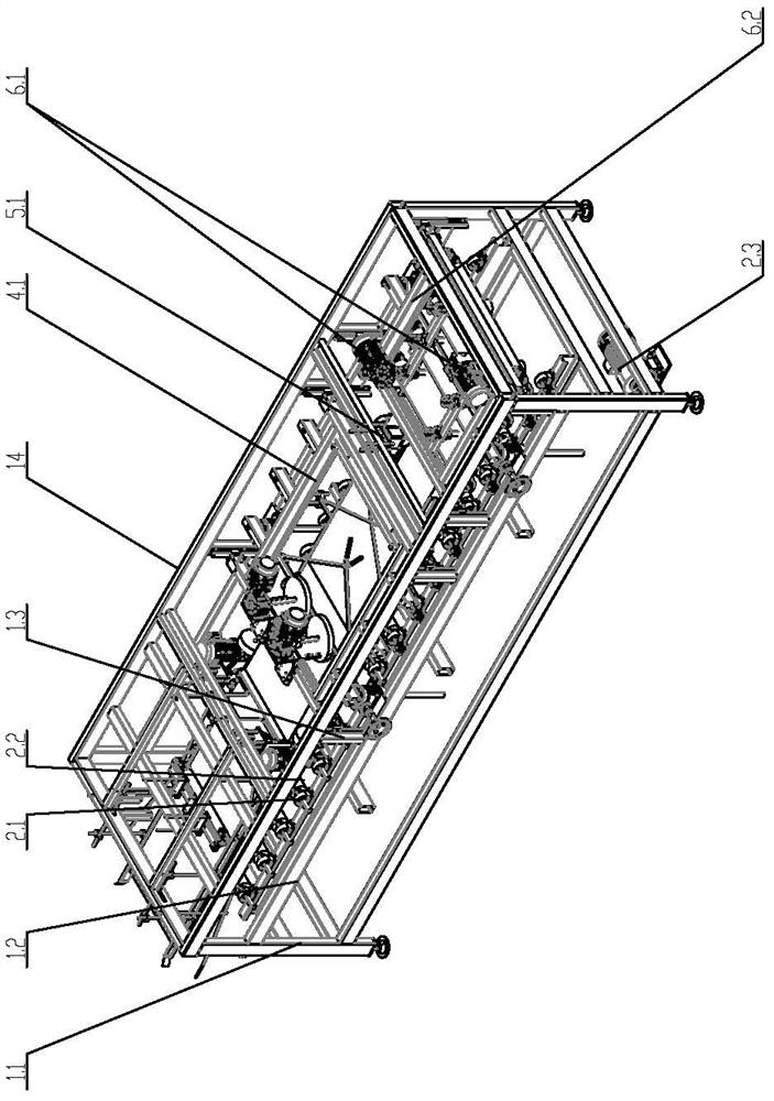 Automatic continuous net wrapping production equipment for rock wool composite board