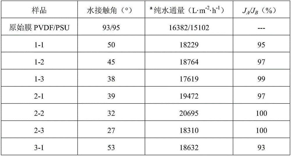 Hydrophobic polymer film composite coating hydrophiling modification method