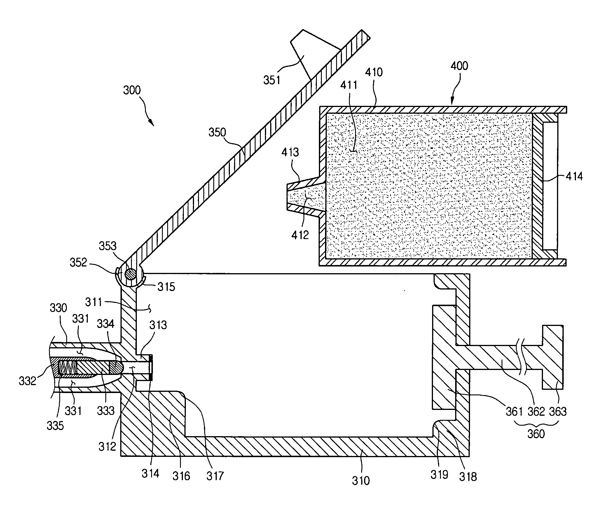 Detergent dispensing apparatus of washing machine