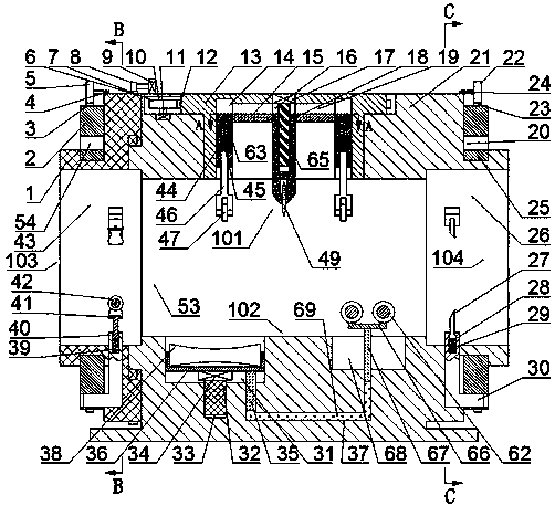 Girdling and stripping device for outer insulating sheath of cable