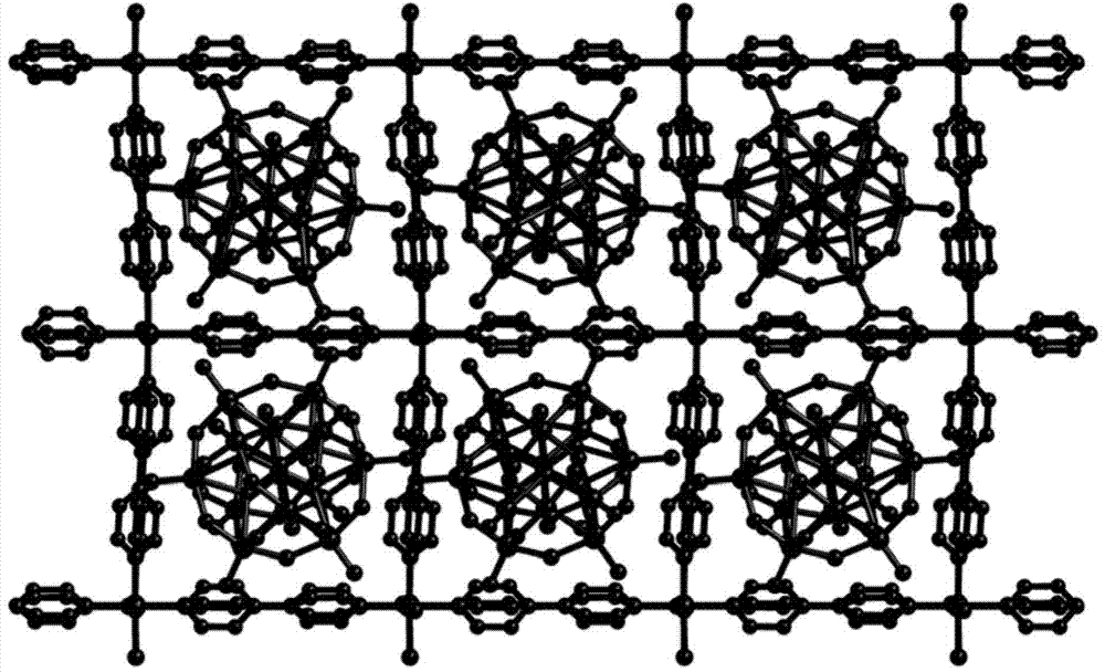 Preparation method and application of bimetallic photocatalytic functional POM/MOFs