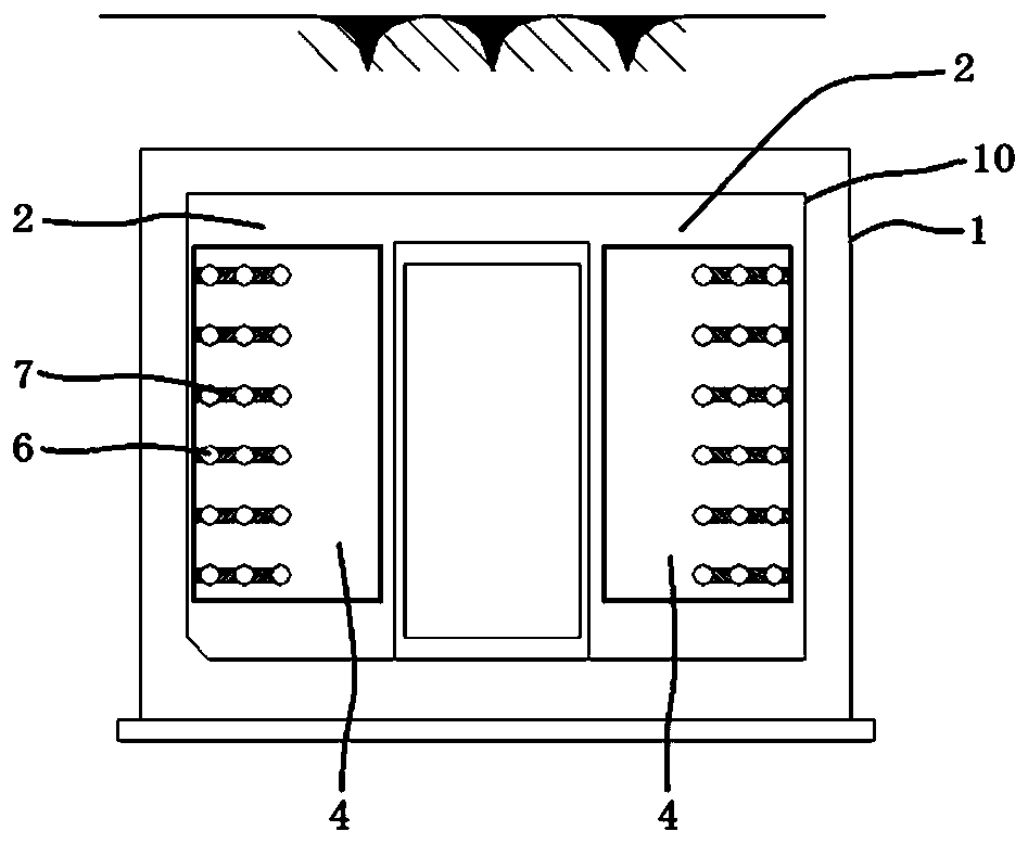 A cable passing fire door structure used in an integrated pipe corridor