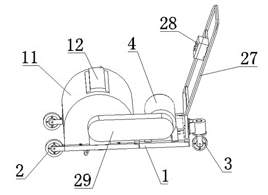 Chain-hammer type hair-chiselling machine