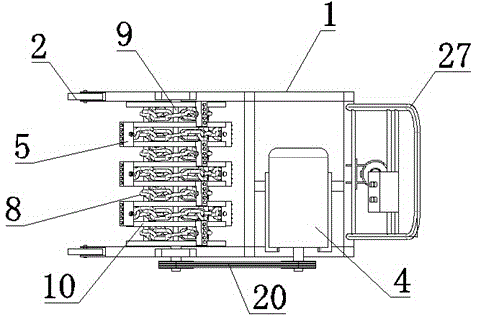 Chain-hammer type hair-chiselling machine