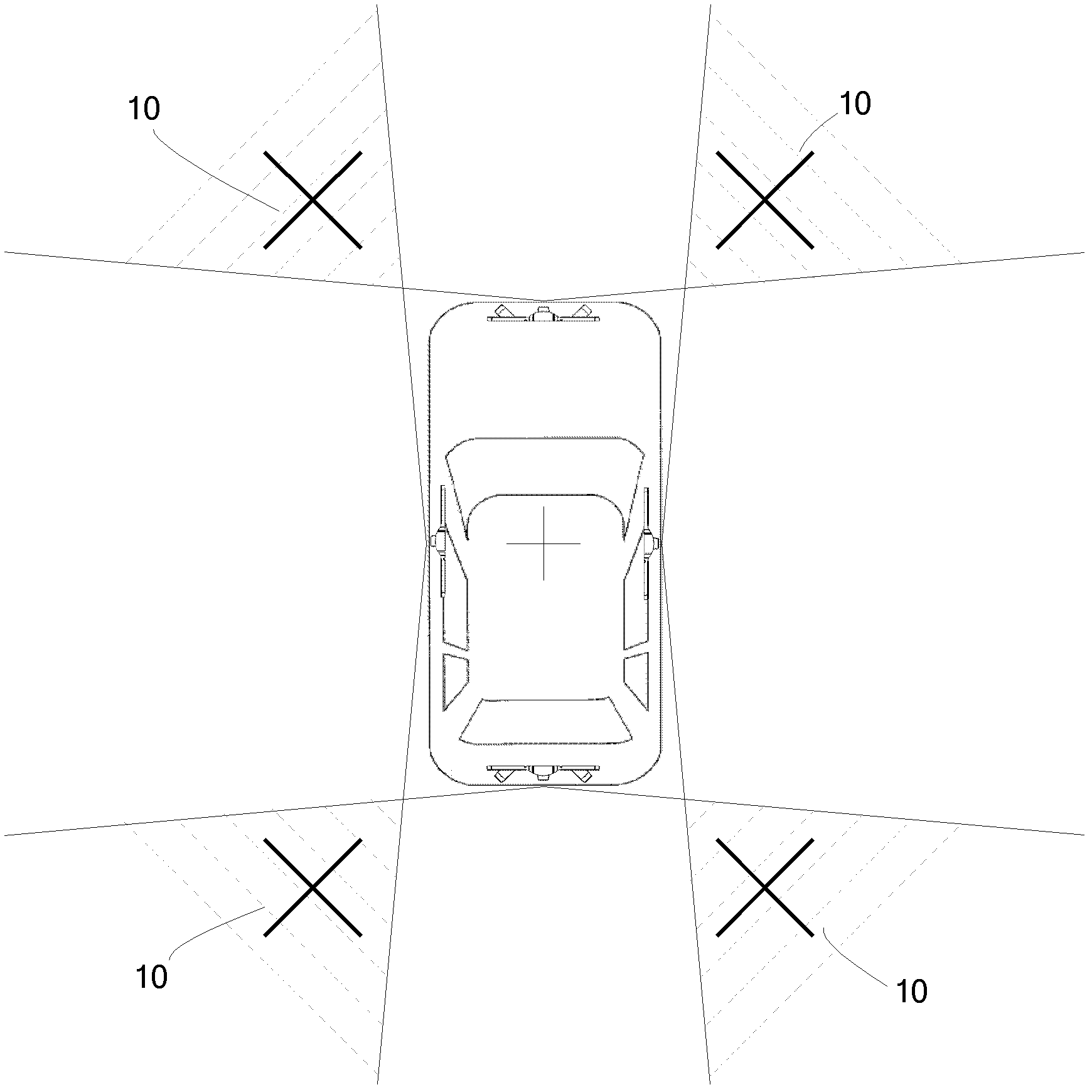 Automobile panoramic imaging device and method based on infrared calibration