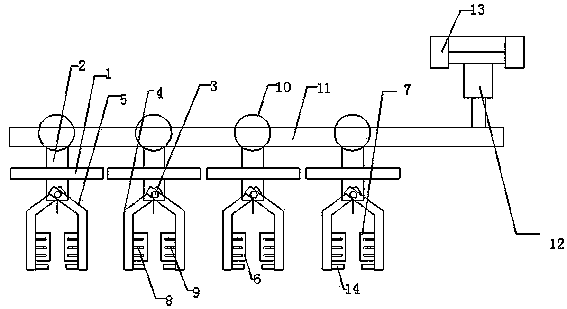 Holding device of LED lamp radiator