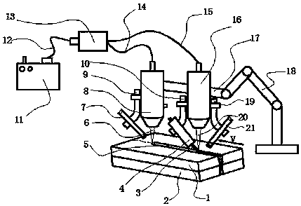 Car steel-aluminum splicing joint welding method and system