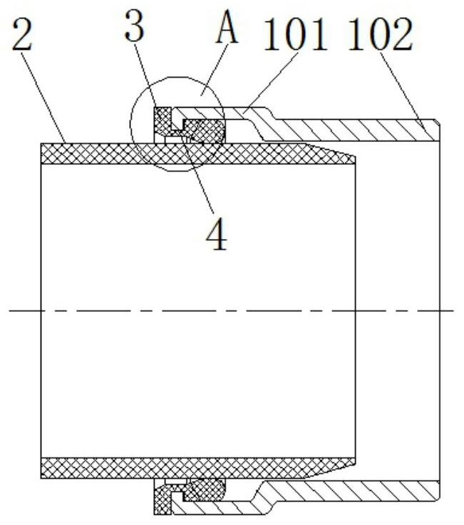 Socket sealing structure for ensuring reliable connection of pipelines