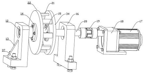 Magnetic force excitation bolt joint vibration failure experiment device and test method