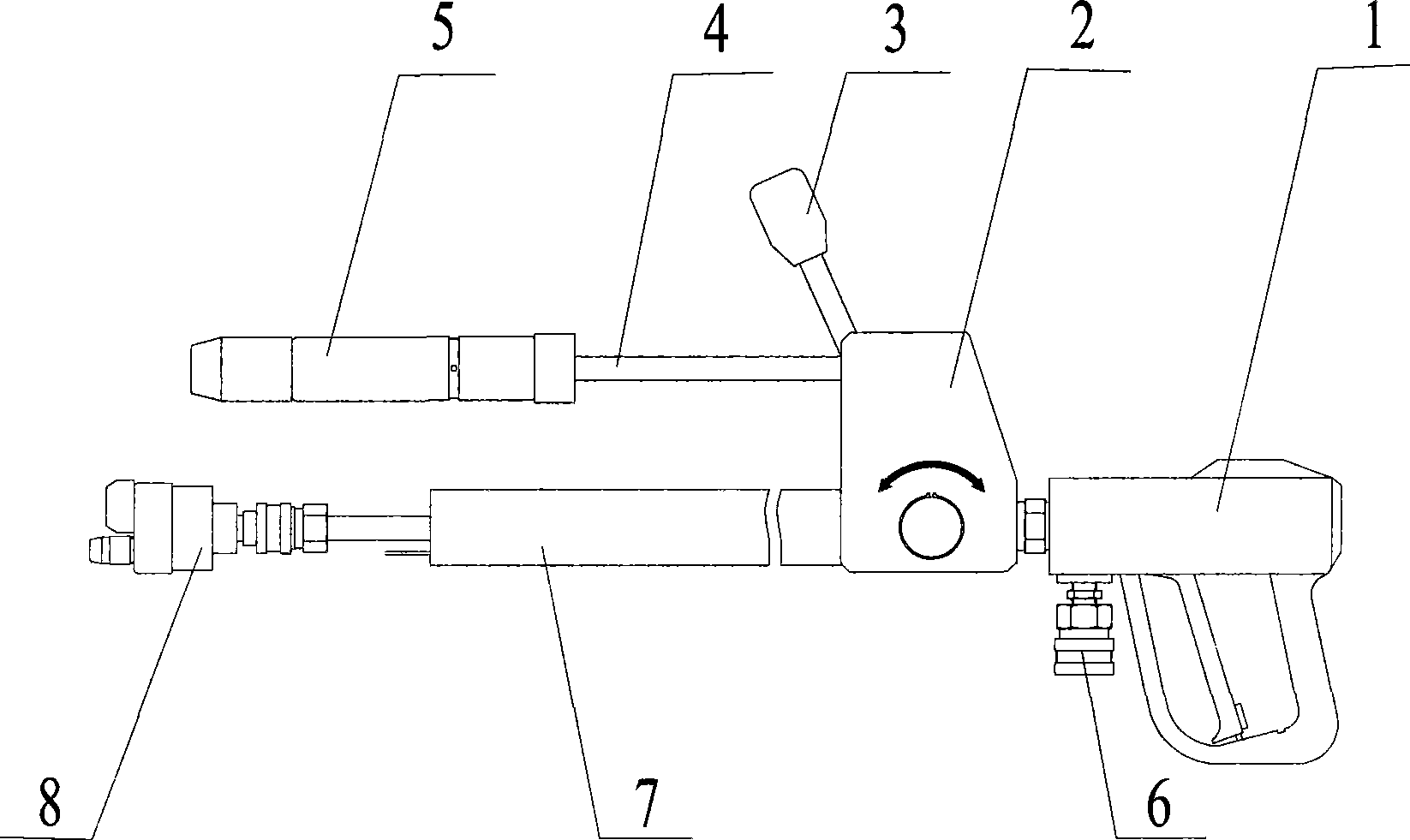 Injection gun for fire fighting