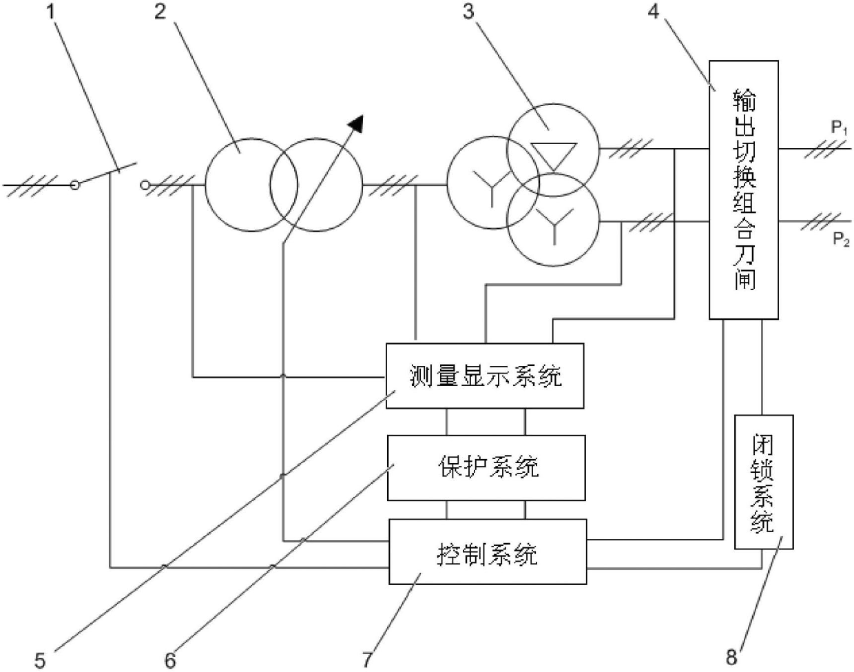 Voltage continuously adjustable no-load test device for ice melting rectifier