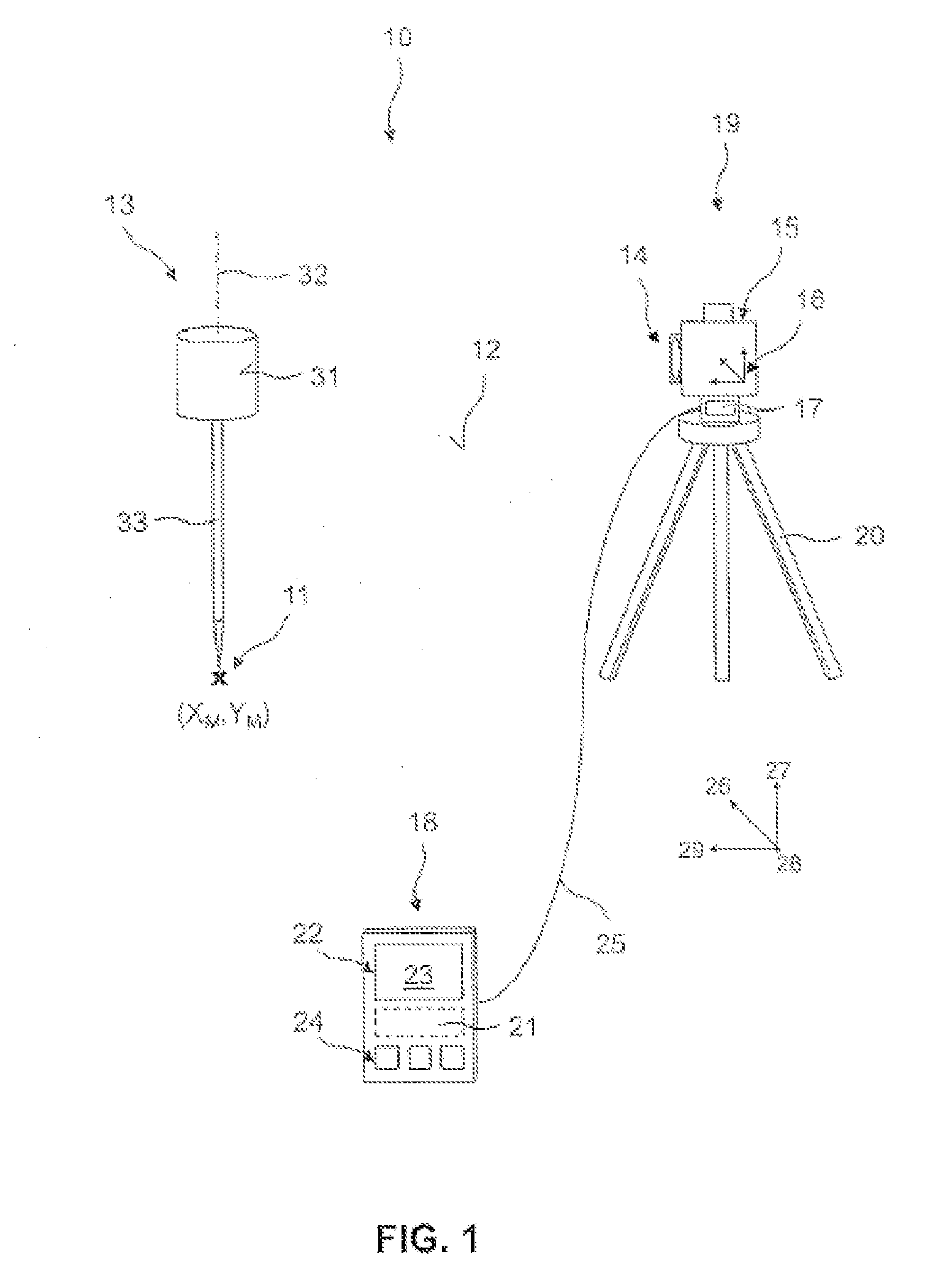 Method and Device for Determining the Position Coordinates of a Target Object