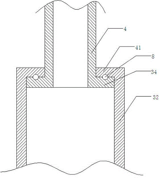 Liquid fertilizer mixing and discharging device for saline-alkali soil