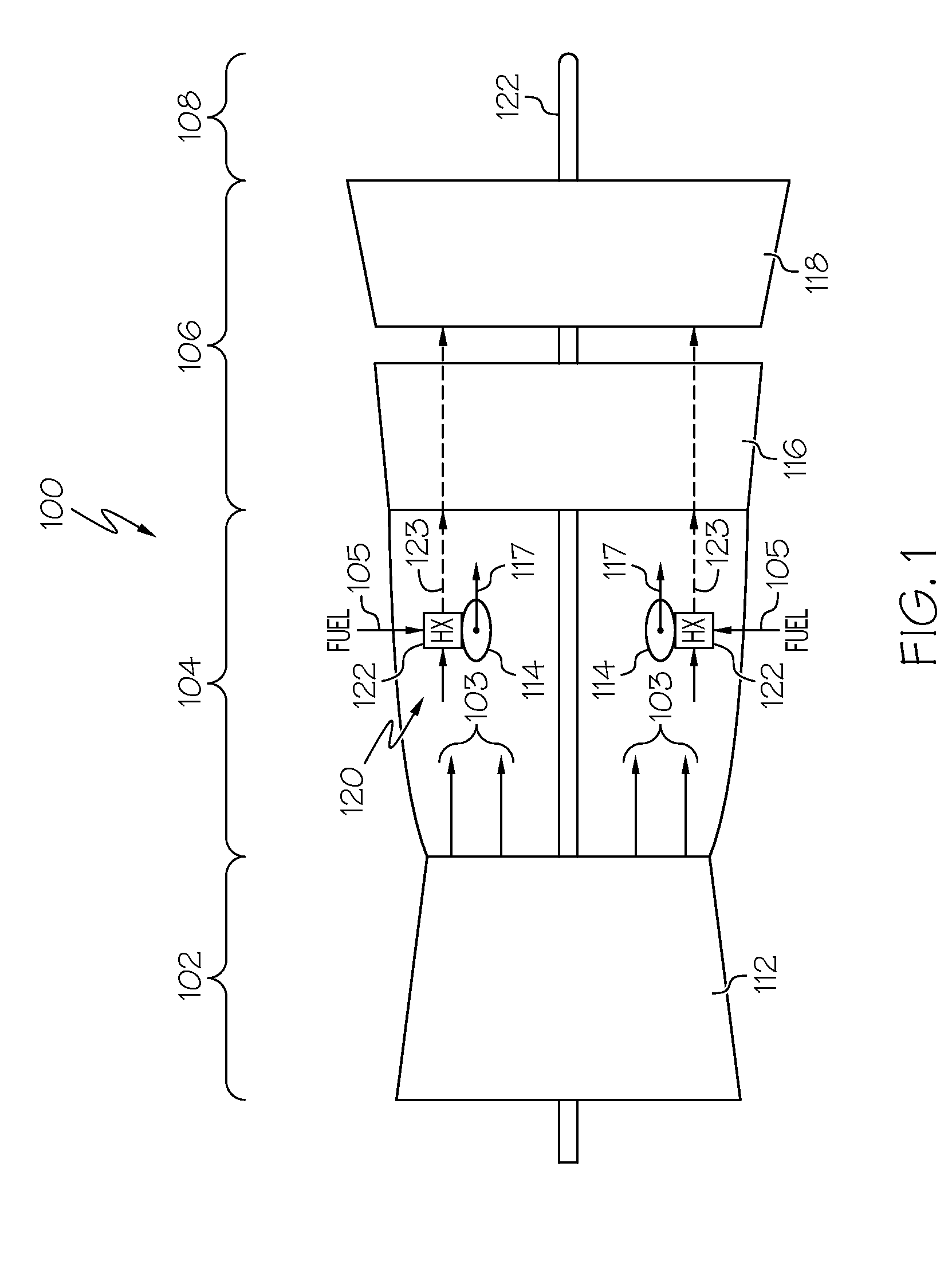 Gas turbine engine fuel cooled cooling air heat exchanger